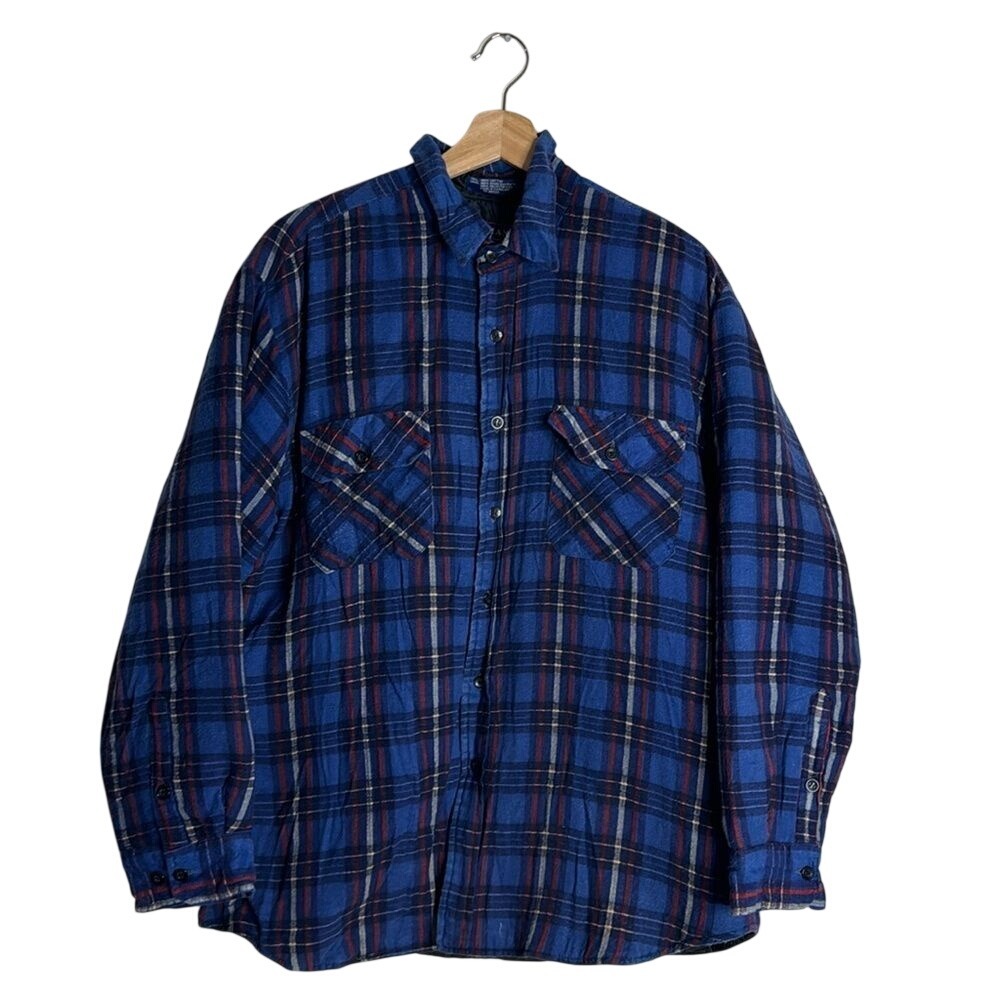 Coleman outdoors mens plaid flannel lined Shacket coat size‎ Large
